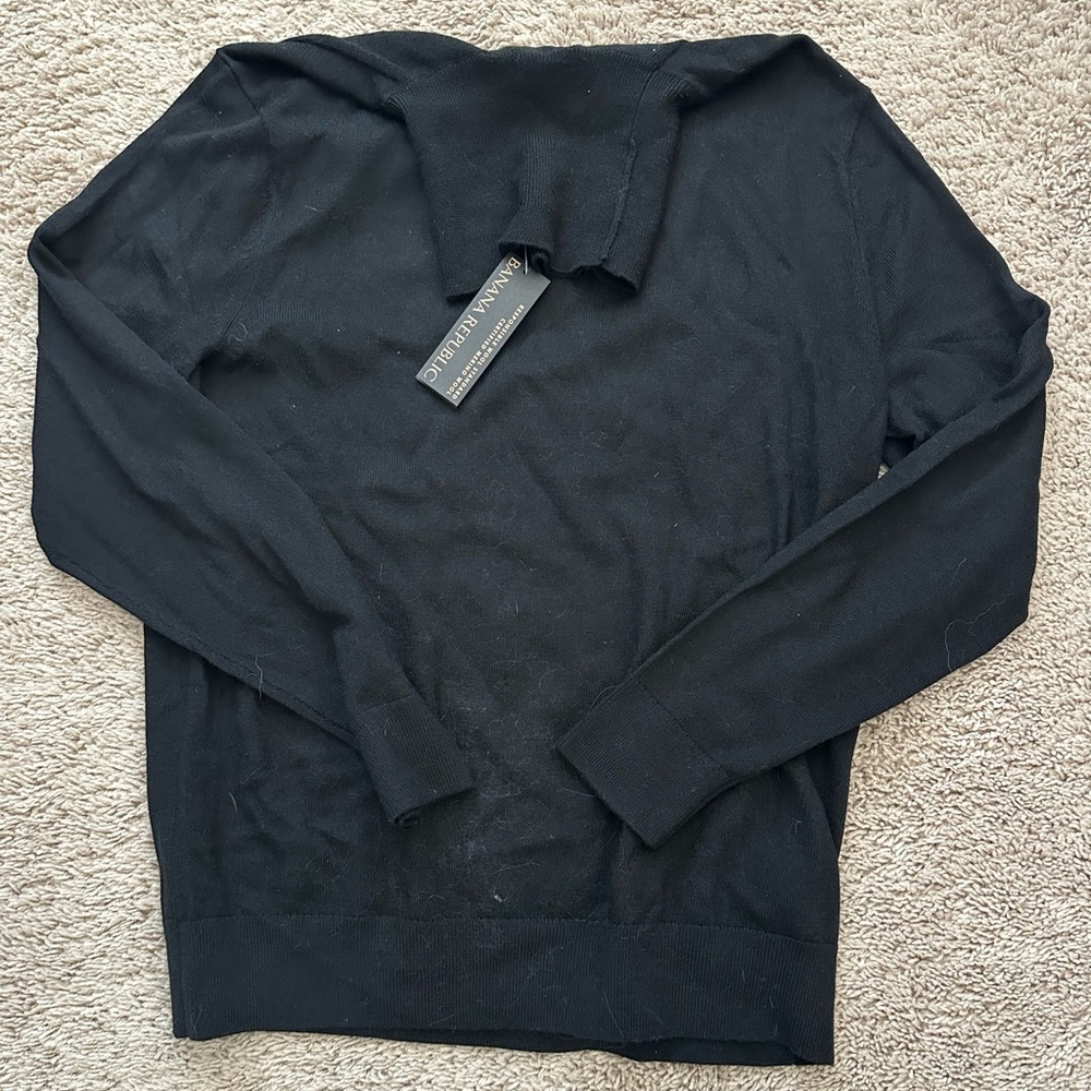 Black turtleneck for Men, 100% wool